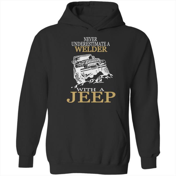 [154] Welder With A Jeep Tshirt Hoodie